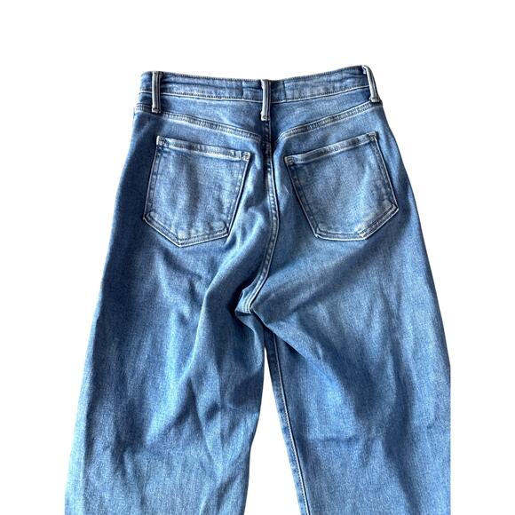 Just Black Denim Blue Jeans The Patch Pocket Wide Leg Pre-Loved Size 27 - Picture 10 of 14